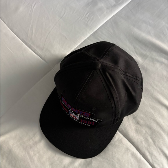Vintage NY Giants Super Bowl 1991 Champions Black Snapback Hat - Picture 3 of 5